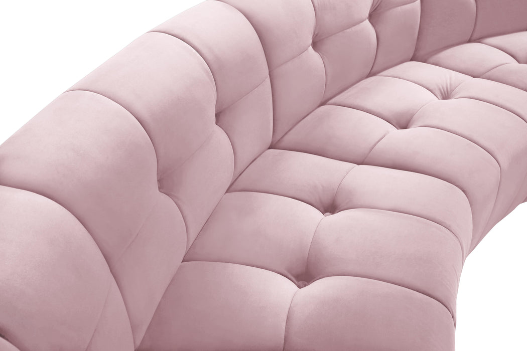 Limitless Pink Velvet 15pc. Modular Sectional - Bargain Furniture (Detroit, MI)