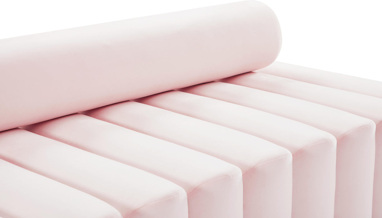 Melody Pink Velvet Sofa - Bargain Furniture (Detroit, MI)