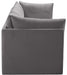 Jacob Grey Velvet Modular Sofa - Bargain Furniture (Detroit, MI)