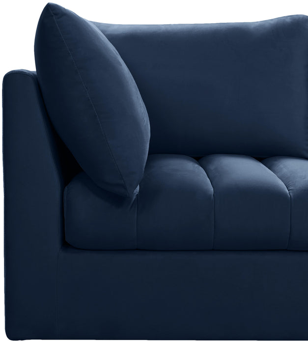 Jacob Navy Velvet Modular Sofa - Bargain Furniture (Detroit, MI)