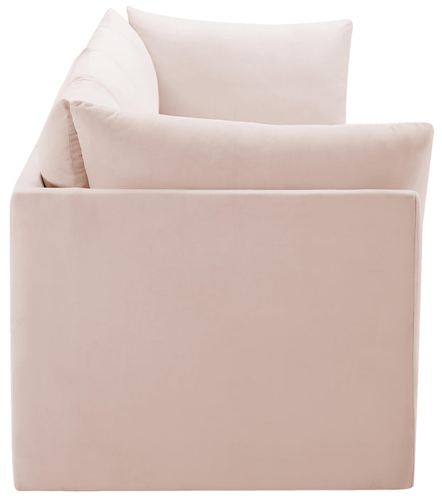 Jacob Pink Velvet Modular Sofa - Bargain Furniture (Detroit, MI)