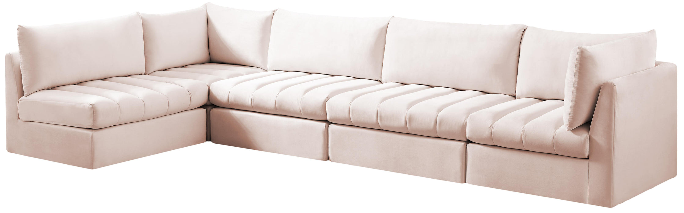 Jacob Pink Velvet Modular Sectional