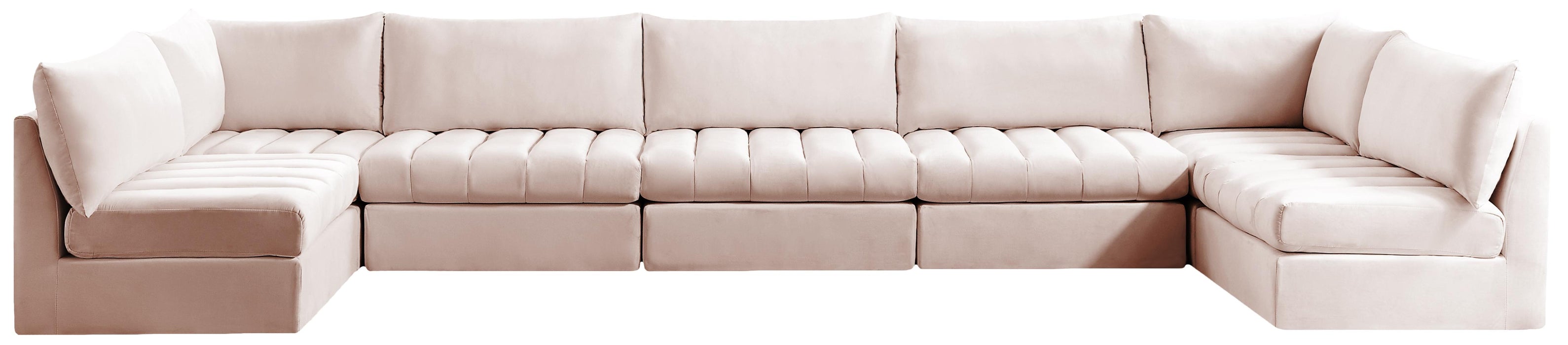 Jacob Pink Velvet Modular Sectional