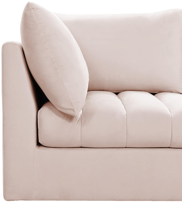 Jacob Pink Velvet Modular Sofa - Bargain Furniture (Detroit, MI)