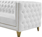 Michelle White Faux Leather Sofa - Bargain Furniture (Detroit, MI)