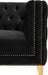 Michelle Black Velvet Loveseat - Bargain Furniture (Detroit, MI)