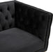 Michelle Black Velvet Loveseat - Bargain Furniture (Detroit, MI)