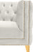 Michelle Cream Velvet Loveseat - Bargain Furniture (Detroit, MI)