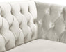Michelle Cream Velvet Loveseat - Bargain Furniture (Detroit, MI)