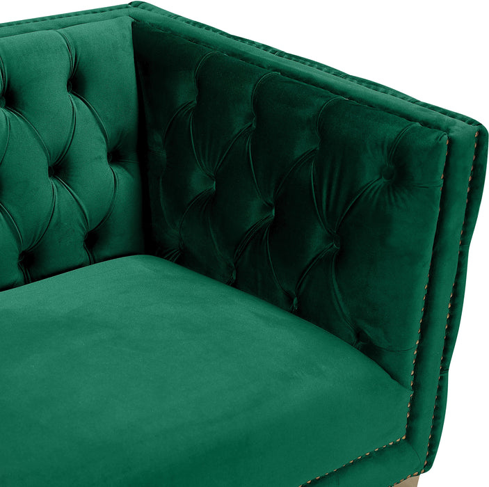 Michelle Green Velvet Sofa - Bargain Furniture (Detroit, MI)
