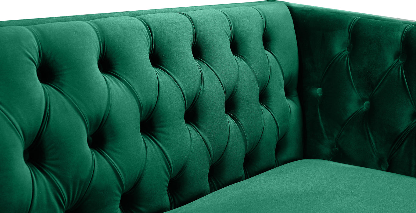 Michelle Green Velvet Sofa - Bargain Furniture (Detroit, MI)