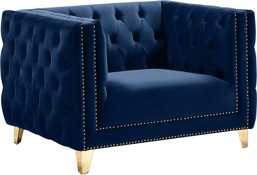 Michelle Navy Velvet Chair image