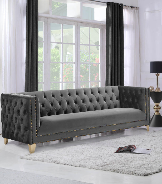 Michelle Grey Velvet Sofa