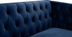 Michelle Navy Velvet Sofa - Bargain Furniture (Detroit, MI)