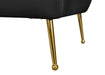 Tori Black Velvet Loveseat - Bargain Furniture (Detroit, MI)