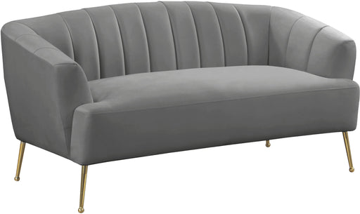 Tori Grey Velvet Loveseat image