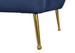 Tori Navy Velvet Loveseat - Bargain Furniture (Detroit, MI)