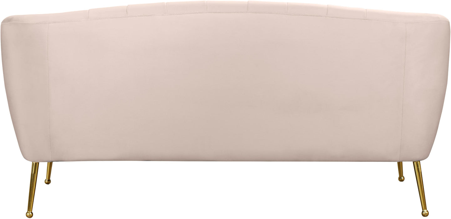 Tori Pink Velvet Loveseat