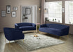 Tori Navy Velvet Loveseat - Bargain Furniture (Detroit, MI)