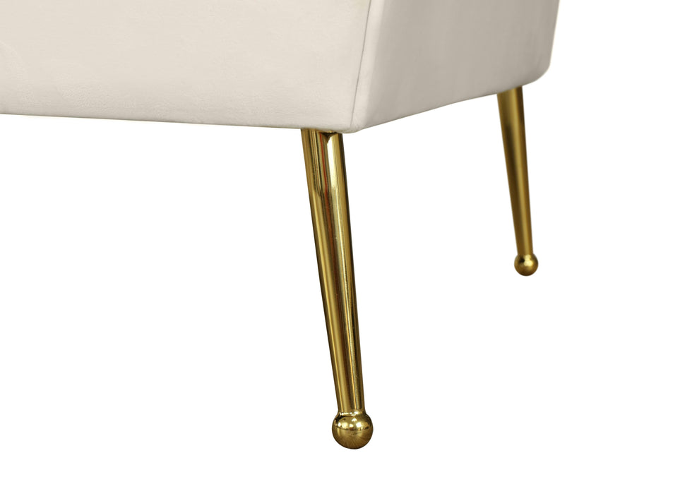 Hermosa Cream Velvet Loveseat - Bargain Furniture (Detroit, MI)
