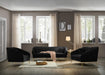 Hermosa Black Velvet Loveseat - Bargain Furniture (Detroit, MI)