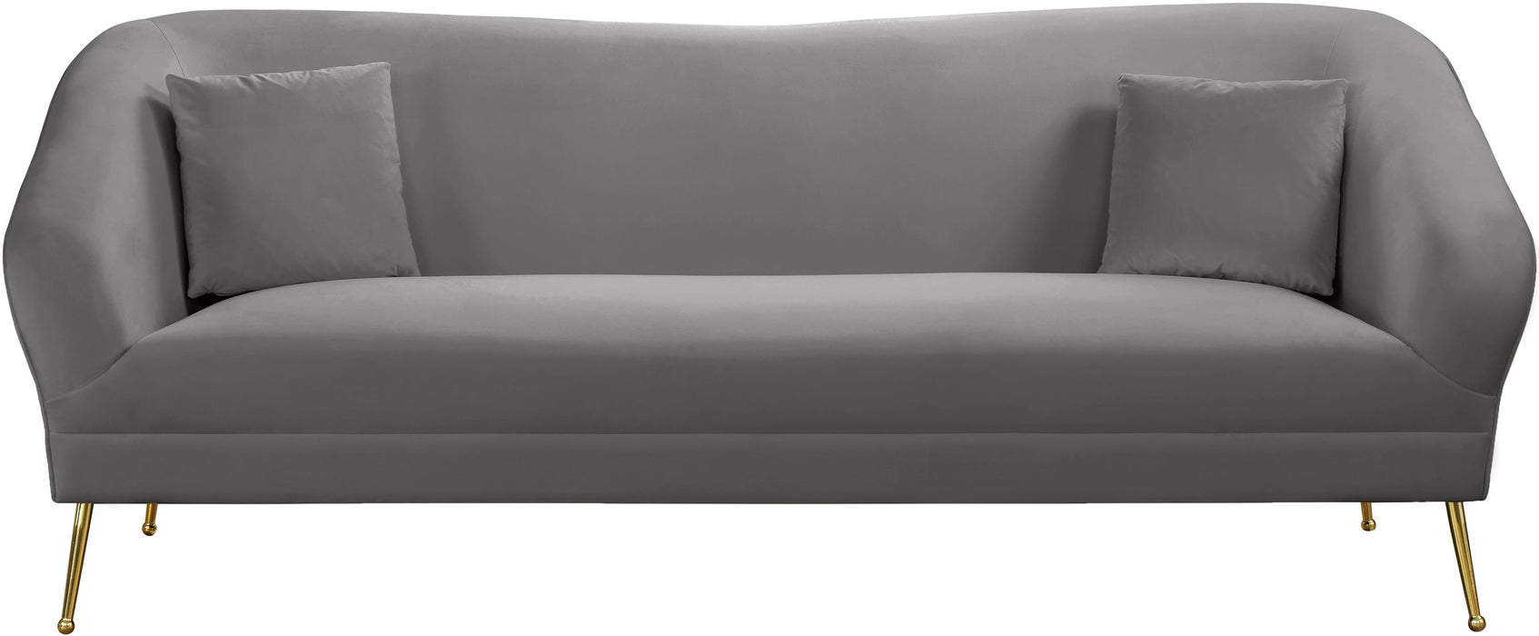 Hermosa Grey Velvet Sofa