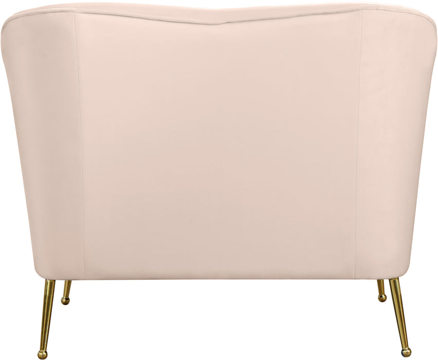 Hermosa Pink Velvet Chair - Bargain Furniture (Detroit, MI)