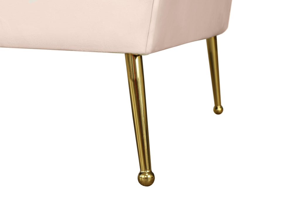 Hermosa Pink Velvet Loveseat - Bargain Furniture (Detroit, MI)