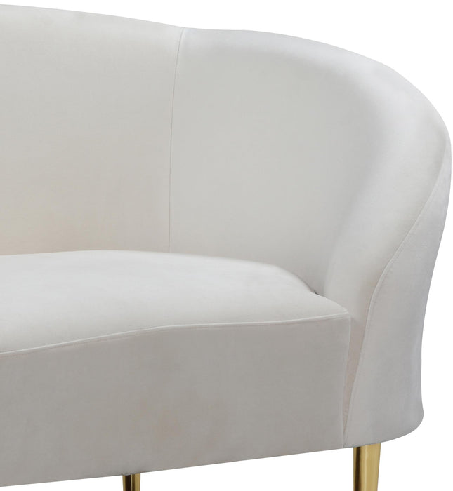 Ritz Cream Velvet Chair - Bargain Furniture (Detroit, MI)