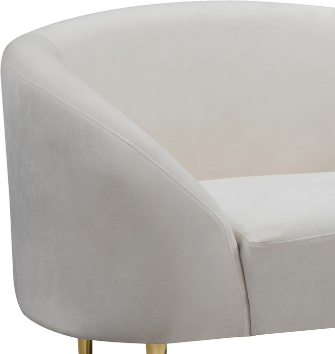 Ritz Cream Velvet Chair - Bargain Furniture (Detroit, MI)