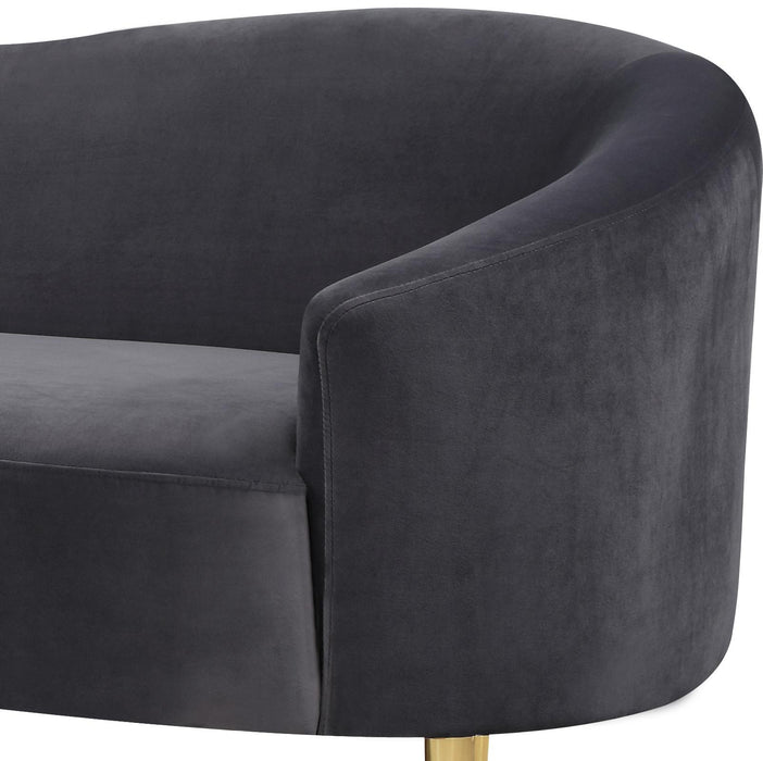 Ritz Grey Velvet Sofa - Bargain Furniture (Detroit, MI)