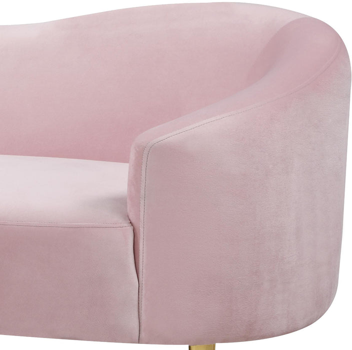 Ritz Pink Velvet Sofa - Bargain Furniture (Detroit, MI)