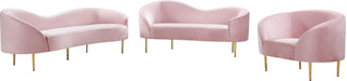 Ritz Pink Velvet Sofa - Bargain Furniture (Detroit, MI)