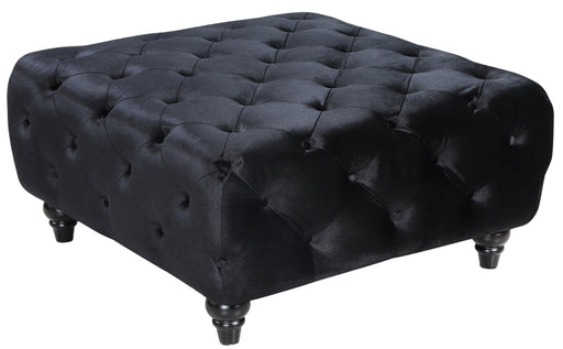 Chesterfield Black Velvet Ottoman image