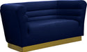 Bellini Navy Velvet Loveseat image