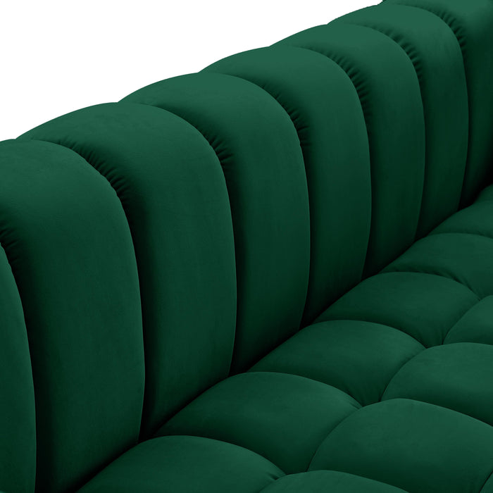 Gwen Green Velvet Sofa - Bargain Furniture (Detroit, MI)