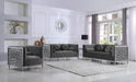 Opal Grey Velvet Loveseat - Bargain Furniture (Detroit, MI)