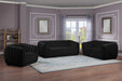 Dixie Black Velvet Sofa - Bargain Furniture (Detroit, MI)