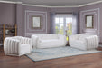Dixie Cream Velvet Loveseat - Bargain Furniture (Detroit, MI)