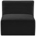 Quincy Black Velvet Modular Armless Chair - Bargain Furniture (Detroit, MI)