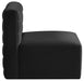 Quincy Black Velvet Modular Armless Chair - Bargain Furniture (Detroit, MI)
