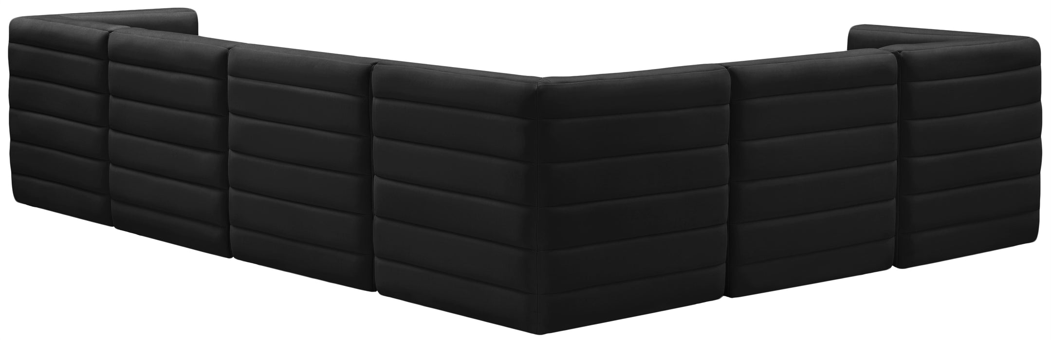 Quincy Black Velvet Modular Sectional