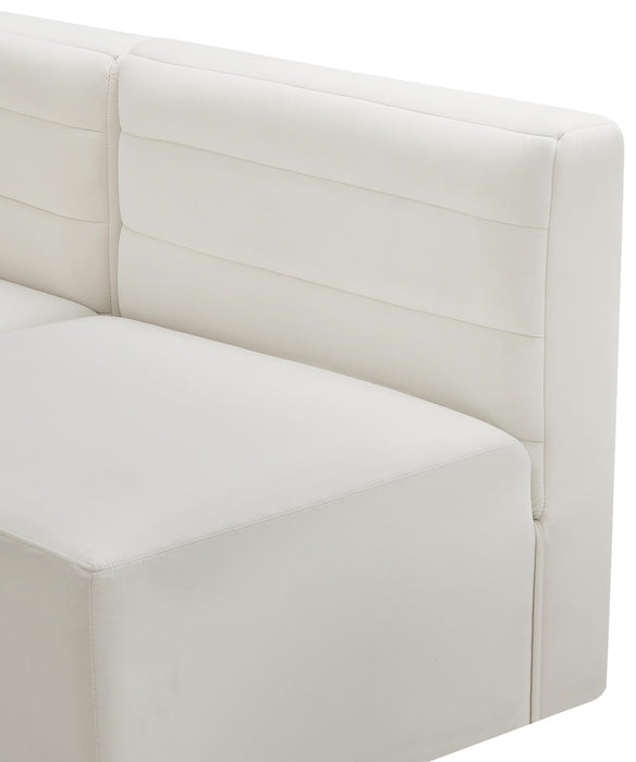 Quincy Cream Velvet Modular Sofa - Bargain Furniture (Detroit, MI)