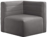 Quincy Grey Velvet Modular Corner Chair image