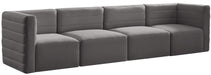 Quincy Grey Velvet Modular Sofa image