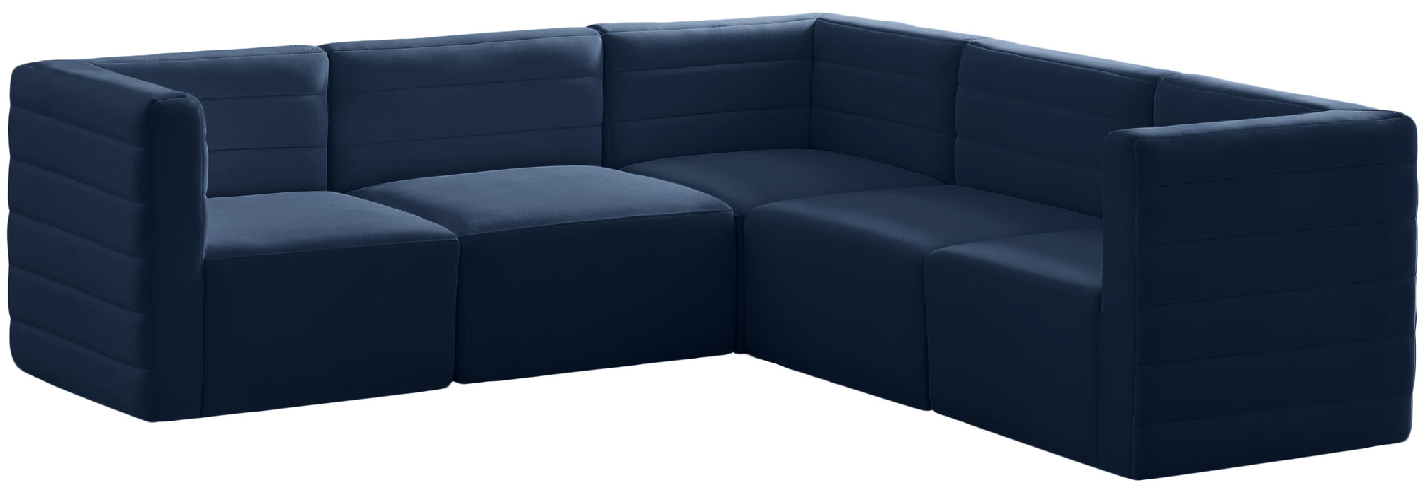 Quincy Navy Velvet Modular Sectional