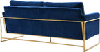 Mila Navy Velvet Sofa - Bargain Furniture (Detroit, MI)