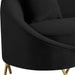 Serpentine Black Velvet Sofa - Bargain Furniture (Detroit, MI)