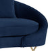 Serpentine Navy Velvet Loveseat - Bargain Furniture (Detroit, MI)