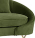Serpentine Olive Velvet Sofa - Bargain Furniture (Detroit, MI)